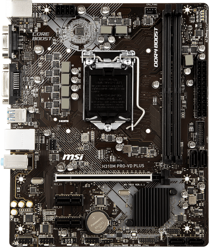 Материнская плата msi h310m gaming plus обзор